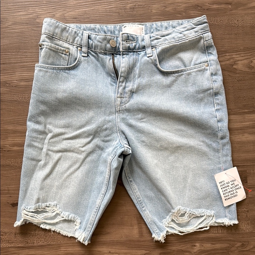 Light Blue Denim Shorts